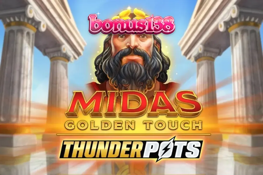 Tampilan visual slot Midas Golden Touch: Thunder Pots dengan tema mitologi Yunani